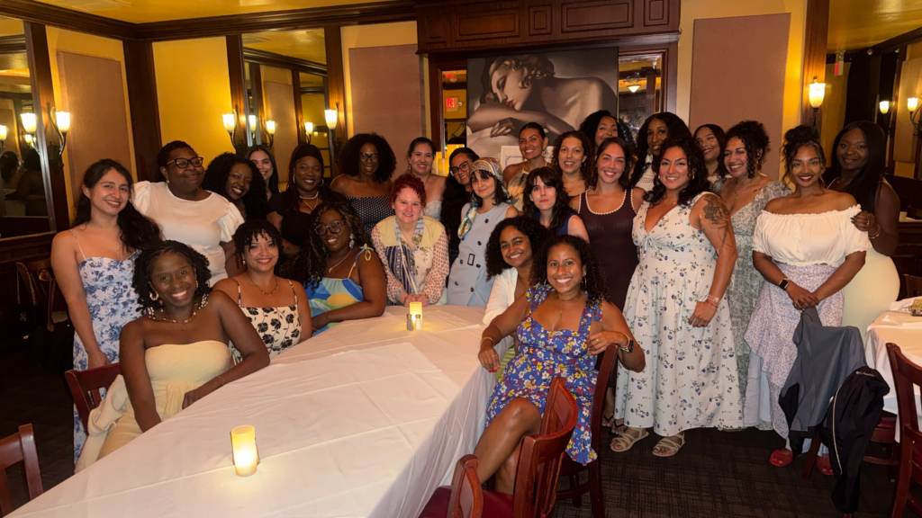 Club West members at a themed dinner event in Westchester County