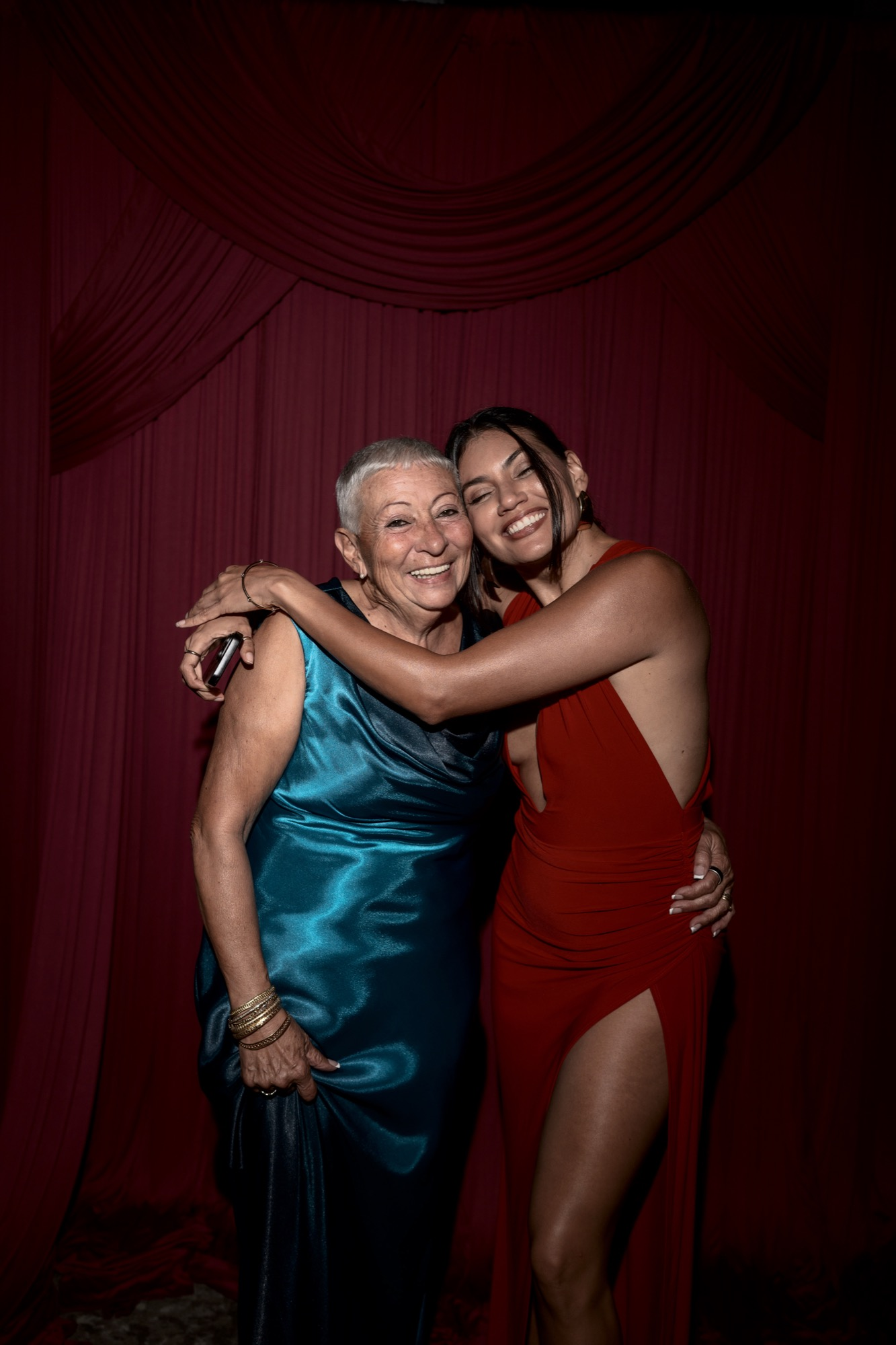 Diana Romero with her mother at the Club West gala