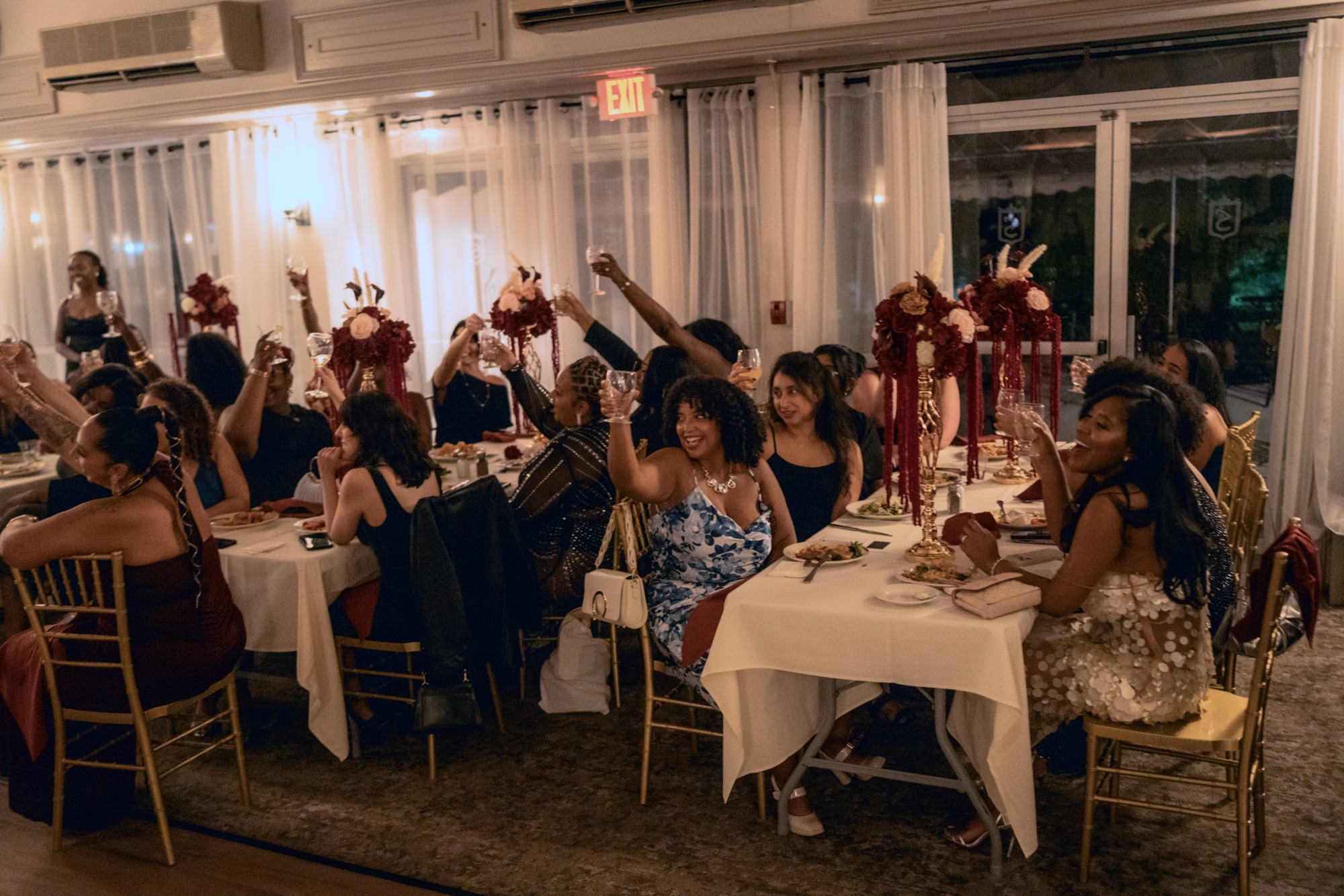 Diana Romero speaking at the Club West gala