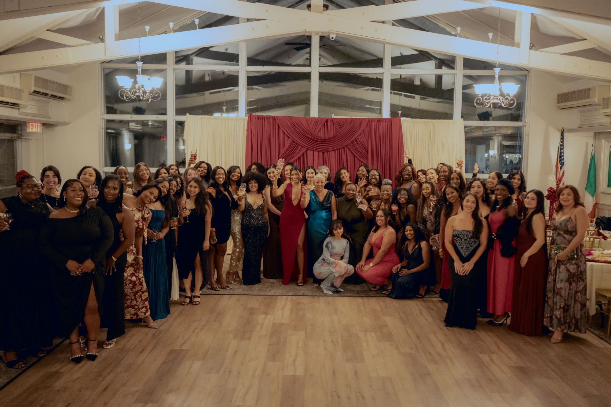 Club West one-year gala — group photo at The Fairways at Dunwoodie