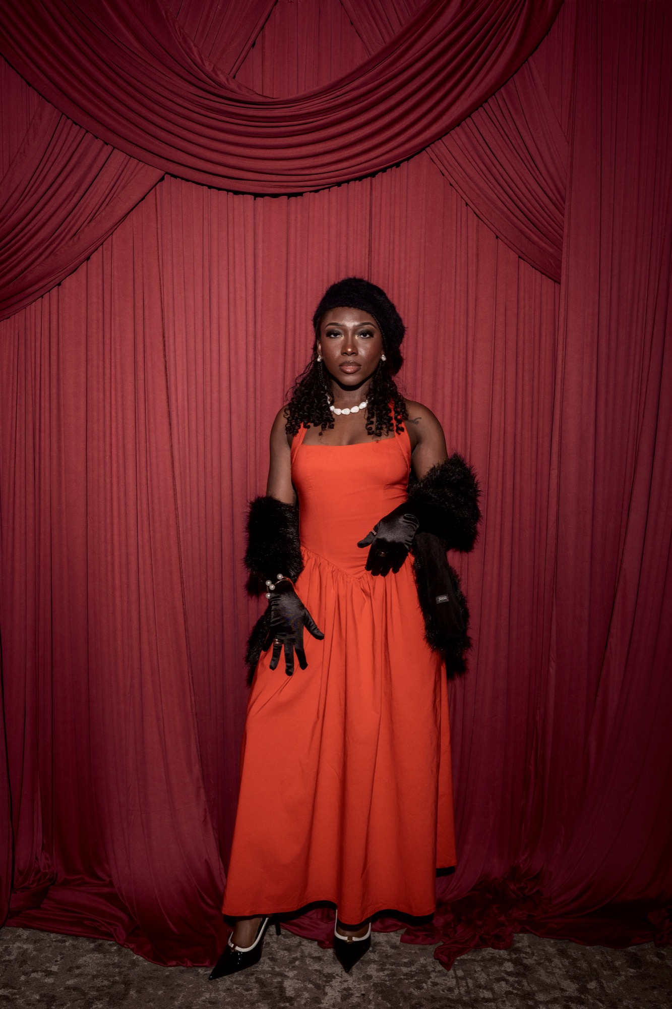 Member at the gala photo wall